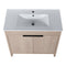 Supfirm 36 Inch Freestanding Bathroom Vanity with White Ceramic Sink & 2 Soft-Close Cabinet Doors (BVB02436PLO-F-BL9090B),W1286S00063 - Supfirm