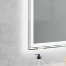 Supfirm 36×28 inch LED-Lit bathroom mirror, wall mounted anti-fog memory Adjustable Brightness front and back light Rectangular Vanity mirror - Supfirm