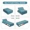 4-in-1 Sofa Bed, Chair Bed, Multi-Function Folding Ottoman Bed with Storage Pocket and USB Port for Small Room Apartment,Living Room,Bedroom,Hallway, Teal - Supfirm