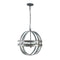 4 - Light Galvanized Chandelier, Hanging Light Fixture with Adjustable Chain for Kitchen Dining Room Foyer Entryway, Bulb Not Included - Supfirm
