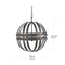 4 - Light Galvanized Chandelier, Hanging Light Fixture with Adjustable Chain for Kitchen Dining Room Foyer Entryway, Bulb Not Included - Supfirm
