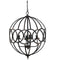 4 - Light Metal Chandelier, Hanging Light Fixture with Adjustable Chain for Kitchen Dining Room Foyer Entryway, Bulb Not Included - Supfirm