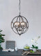 4 - Light Metal Chandelier, Hanging Light Fixture with Adjustable Chain for Kitchen Dining Room Foyer Entryway, Bulb Not Included - Supfirm