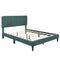 4-Pieces Bedroom Sets Queen Size Upholstered Platform Bed with Two Nightstands and Storage Bench-Green - Supfirm