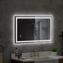 Supfirm 40×24 inch LED-Lit bathroom mirror, wall mounted anti-fog memory Adjustable Brightness front and back light Rectangular Vanity mirror - Supfirm