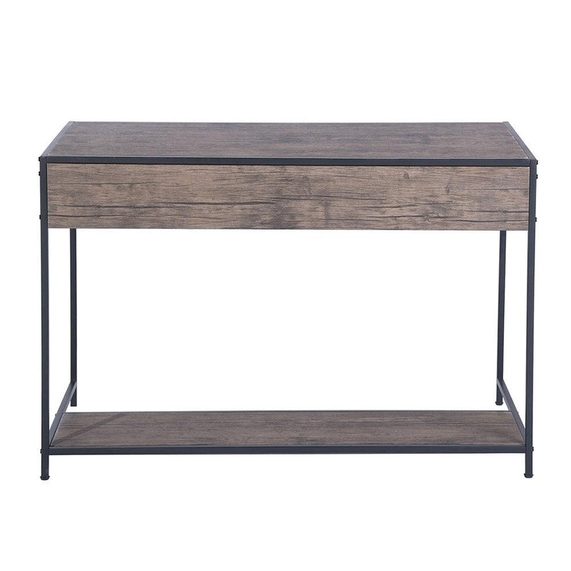 43.3"W x 21.6"D x 29.3"H Computer Desk with One Drawer, Walnut & Black - Supfirm