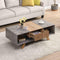 43.31'' Luxury Coffee Table with Drawer, Farmhouse & Industrial Table, Rectangular Table for Living Room - Supfirm