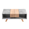 43.31'' Luxury Coffee Table with Drawer, Farmhouse & Industrial Table, Rectangular Table for Living Room - Supfirm