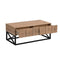 43.31'' Luxury Coffee Table with Two Drawers, Industrial Coffee Table for Living Room, Bedroom & Office - Supfirm