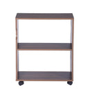 47.4" L Computer Desk with movable bookcase, brown - Supfirm