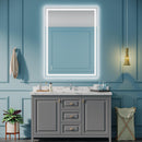 48×36 inch LED-Lit bathroom mirror, wall mounted anti-fog memory Adjustable Brightness front and back light Rectangular Vanity mirror - Supfirm