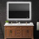 48×36 inch LED-Lit bathroom mirror, wall mounted anti-fog memory Adjustable Brightness front and back light Rectangular Vanity mirror - Supfirm