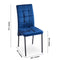 5-Piece Dining Set Including Blue Velvet High Back Nordic Dining Chair & Creative Design MDF Dining Table - Supfirm