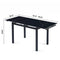 5-Piece Slate Dining Table Dining Set Including Yellow Velvet High Back Black Color Legs for Living Room,Dining Room,Kitchen - Supfirm