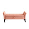 51.5" Bed Bench with Storage Pinlk Velvet - Supfirm