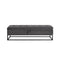 58.6" Bed Bench Metal Base with Storage Grey Velvet - Supfirm