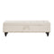 59" Bed Bench Ottoman with Storage Beige Fabric - Supfirm