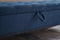 59" Bed Bench with Storage Blue Fabric - Supfirm