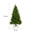 Supfirm 6-FT Artificial Christmas Tree with 1079 Tips,260LED, Unlit Hinged Spruce PVC/PE Xmas Tree for Indoor Outdoor, Green - Supfirm