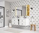 60*23*21in Wall Hung Doulble Sink Bath Vanity Cabinet Only in Bathroom Vanities without Tops - Supfirm