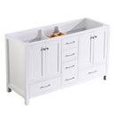 60 in Bathroom Vanity without Top and Sink, 60 inch Modern Freestanding Bathroom Storage Only, Bathroom Cabinet with Soft Close Doors and Drawers in White - Supfirm