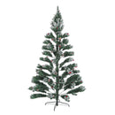 Supfirm 6ft Christmas Tree Artificial Full Xmas Trees with 150pcs LED,Green, for Holiday,Home,Office,Party Decoration,750 Branch Tips Metal Hinges & Foldable Base - Supfirm