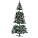 Supfirm 6ft Christmas Tree Artificial Full Xmas Trees with 150pcs LED,Green, for Holiday,Home,Office,Party Decoration,750 Branch Tips Metal Hinges & Foldable Base - Supfirm