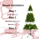 Supfirm 7.5-FT Artificial Christmas Tree with 1685 Tips,400LED, Unlit Hinged Spruce PVC/PE Xmas Tree for Indoor Outdoor, Green - Supfirm