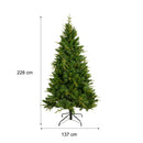 Supfirm 7.5-FT Artificial Christmas Tree with 1685 Tips,400LED, Unlit Hinged Spruce PVC/PE Xmas Tree for Indoor Outdoor, Green - Supfirm