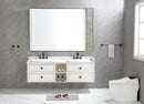 72*23*21in Wall Hung Doulble Sink Bath Vanity Cabinet Only in Bathroom Vanities without Tops - Supfirm