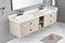 84*23*21in Wall Hung Doulble Sink Bath Vanity Cabinet Only in Bathroom Vanities without Tops - Supfirm