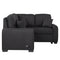 87.4"Sectional Sleeper Sofa with USB Charging Port and Plug Outlet,Pull-Out Sofa Bed with 3 Pillows, L-Shape Chaise for Living Room Small Apartment,Black (old sku SG000720AAB) - Supfirm