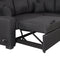 87.4"Sectional Sleeper Sofa with USB Charging Port and Plug Outlet,Pull-Out Sofa Bed with 3 Pillows, L-Shape Chaise for Living Room Small Apartment,Black (old sku SG000720AAB) - Supfirm