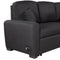 87.4"Sectional Sleeper Sofa with USB Charging Port and Plug Outlet,Pull-Out Sofa Bed with 3 Pillows, L-Shape Chaise for Living Room Small Apartment,Black (old sku SG000720AAB) - Supfirm