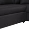 87.4"Sectional Sleeper Sofa with USB Charging Port and Plug Outlet,Pull-Out Sofa Bed with 3 Pillows, L-Shape Chaise for Living Room Small Apartment,Black (old sku SG000720AAB) - Supfirm