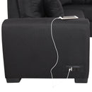 87.4"Sectional Sleeper Sofa with USB Charging Port and Plug Outlet,Pull-Out Sofa Bed with 3 Pillows, L-Shape Chaise for Living Room Small Apartment,Black (old sku SG000720AAB) - Supfirm