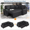 87.4"Sectional Sleeper Sofa with USB Charging Port and Plug Outlet,Pull-Out Sofa Bed with 3 Pillows, L-Shape Chaise for Living Room Small Apartment,Black (old sku SG000720AAB) - Supfirm