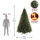 9ft Christmas Tree Artificial Full Xmas Trees,Green, for Holiday,Home,Office,Party Decoration, 2830 Branch Tips Metal Hinges & Foldable Base - Supfirm