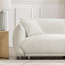 Supfirm A lovable, fat, bread-like sofa with 2 pillows and metal feet with anti-skid pads - Supfirm