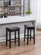 A&A Furniture,Counter Height 29" Bar Stools for Kitchen Counter Backless Faux Leather Stools Farmhouse Island Chairs (29 Inch, Black, Set of 2) - Supfirm