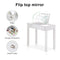 Accent White Vanity Table with Flip-Top Mirror and 2 Drawers, Jewelry Storage for Women Dressing - Supfirm