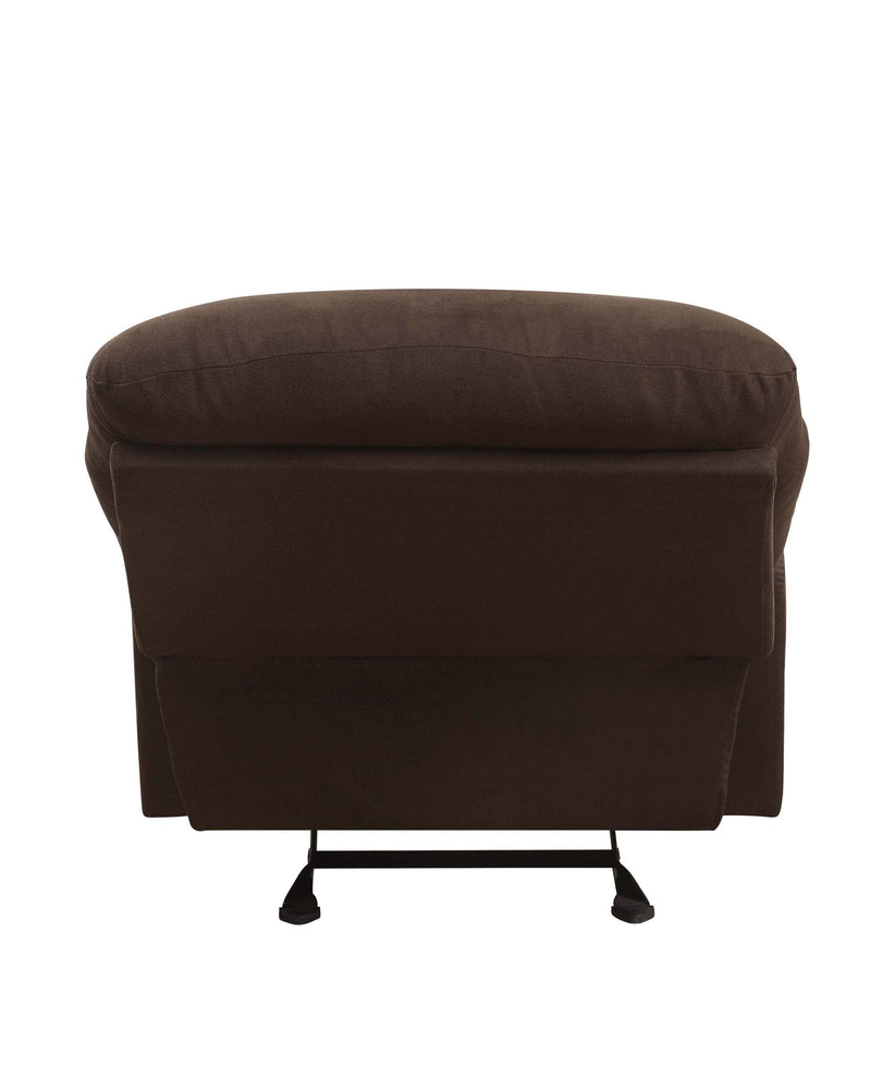 ACME Arcadia Glider Recliner (Motion) in Chocolate Microfiber 00635 - Supfirm