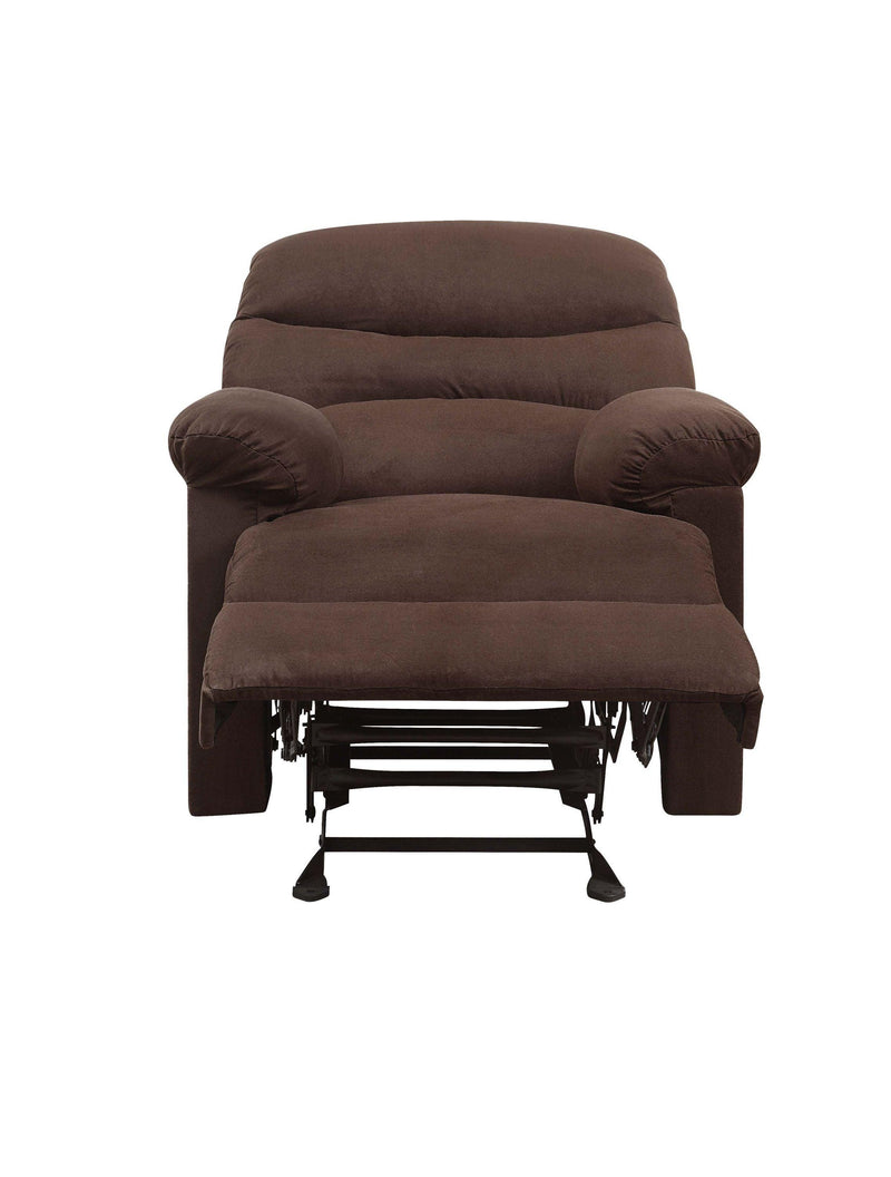 ACME Arcadia Glider Recliner (Motion) in Chocolate Microfiber 00635 - Supfirm