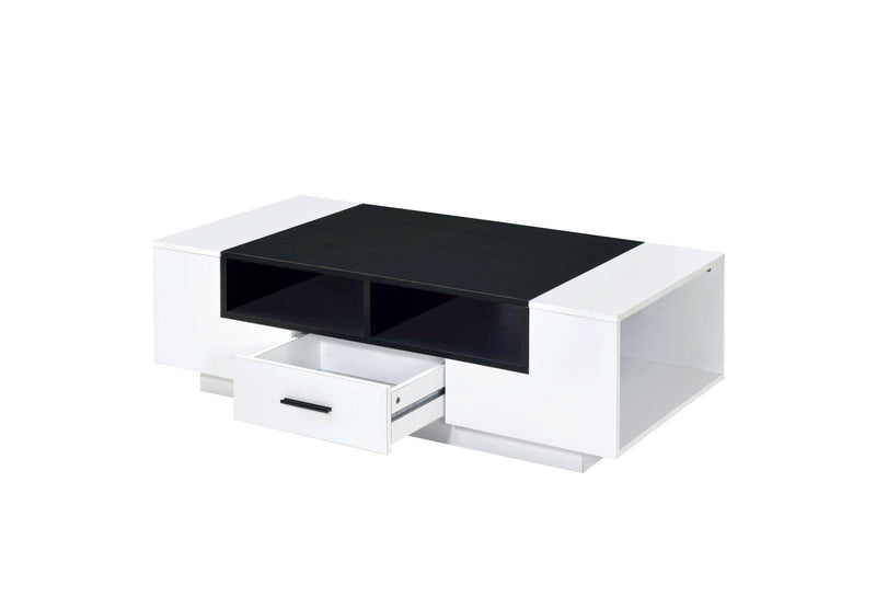 ACME Armour Coffee Table, White & Black 83135 - Supfirm