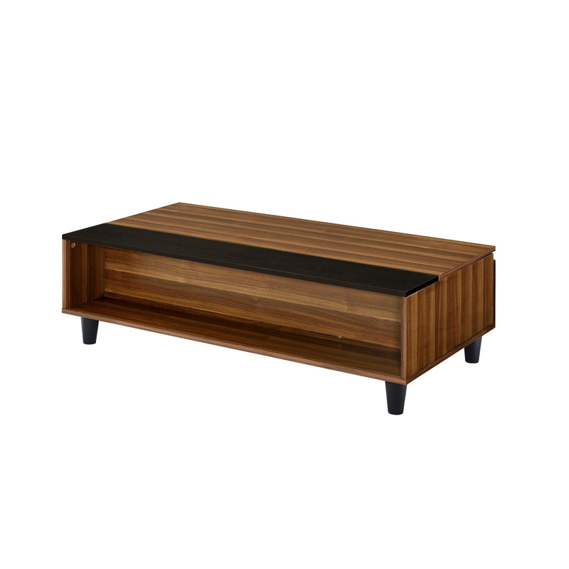 ACME Avala Coffee Table w/Lift Top, Walnut & Black 83140 - Supfirm