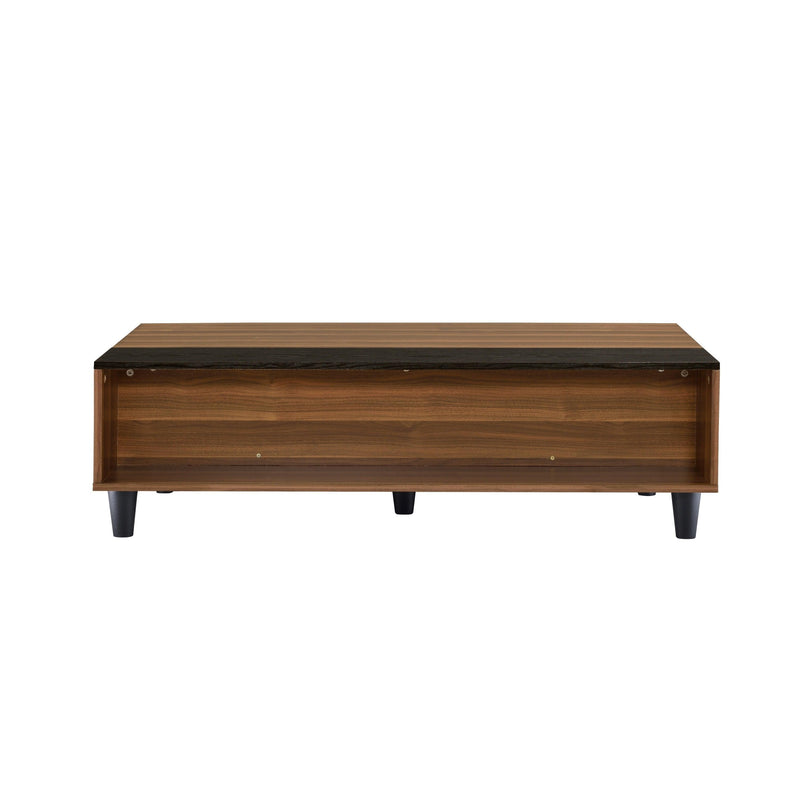 ACME Avala Coffee Table w/Lift Top, Walnut & Black 83140 - Supfirm