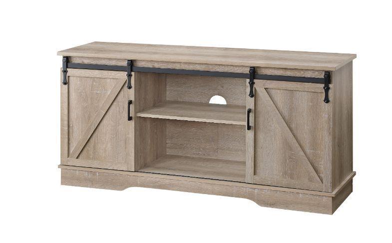 ACME Bennet TV Stand, Oak Finish 91857 - Supfirm