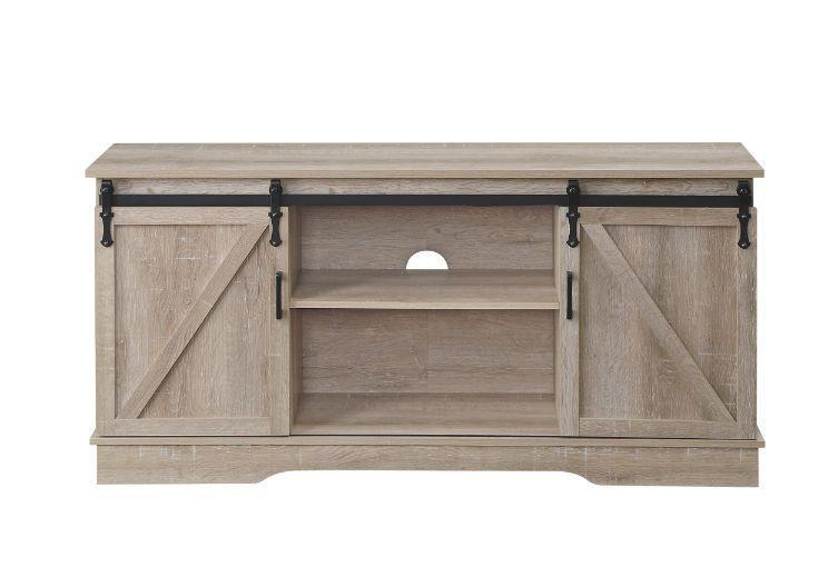 ACME Bennet TV Stand, Oak Finish 91857 - Supfirm