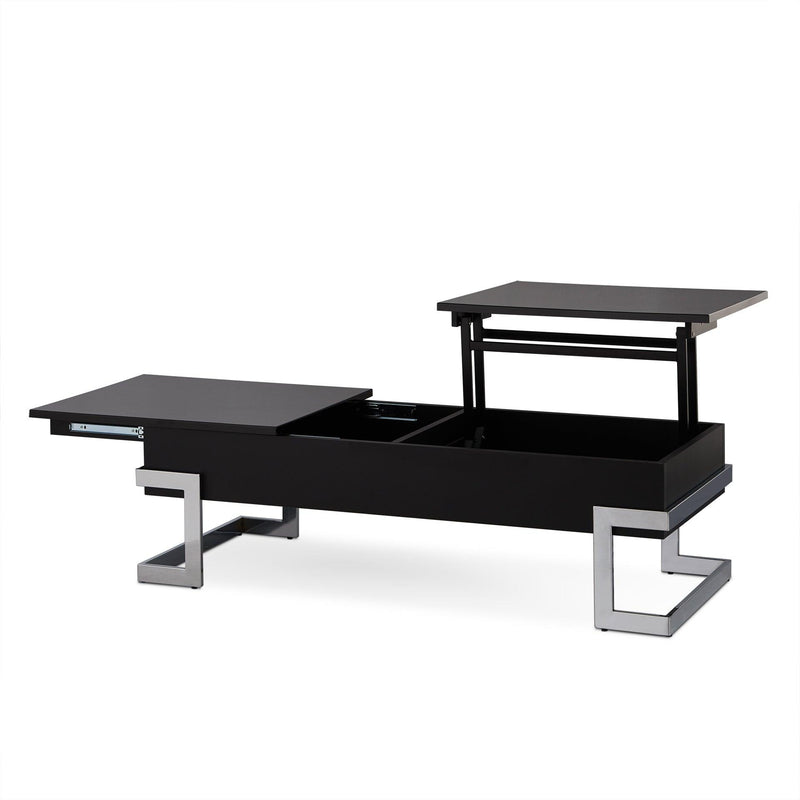 ACME Calnan Coffee Table in Black & Chrome 81855 - Supfirm