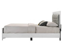 ACME Casilda Queen Bed w/LED in Gray PU & White Finish BD00644Q - Supfirm